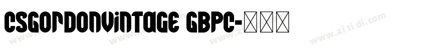CSGordonVintage GBpc字体转换